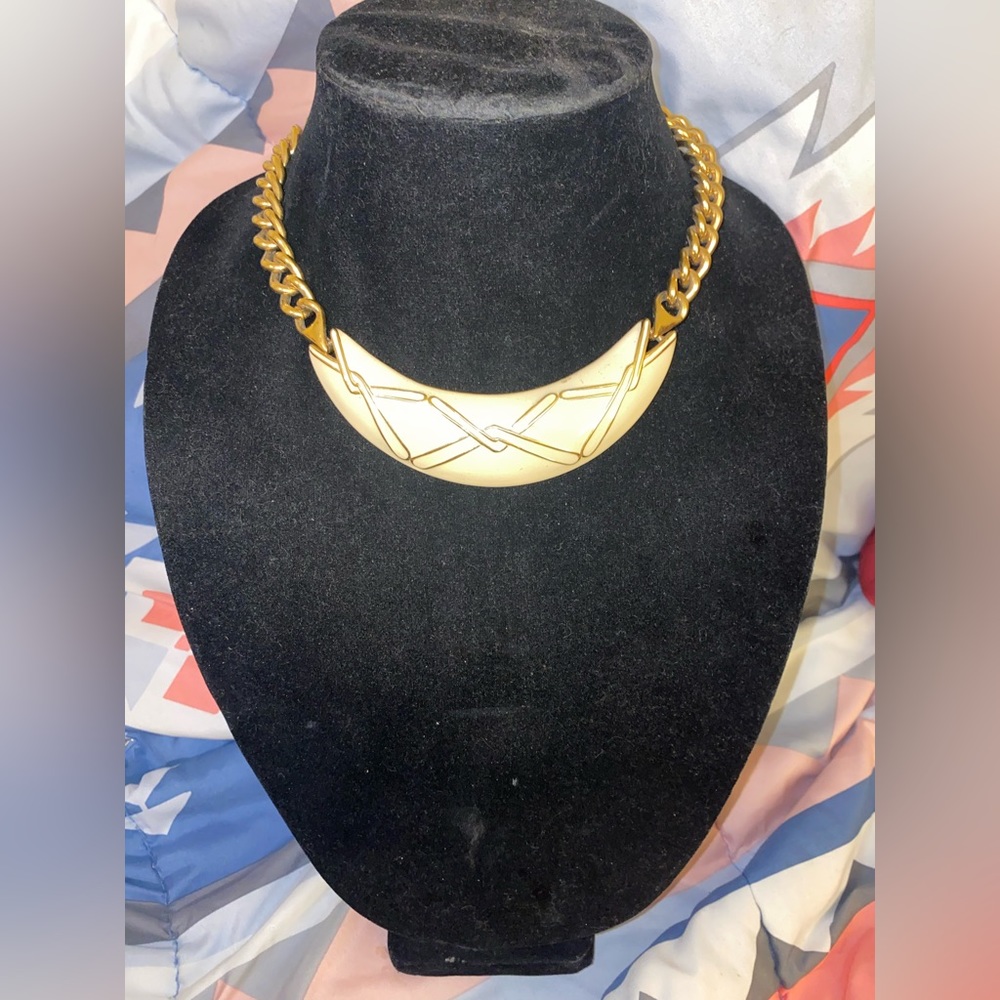 Monet Chunky Gold Tone Necklace